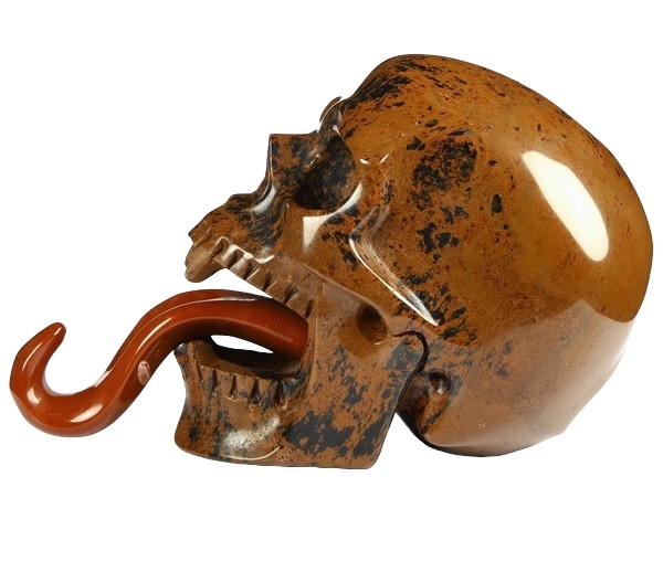 Vampire Skull Mahagoni Obsidian